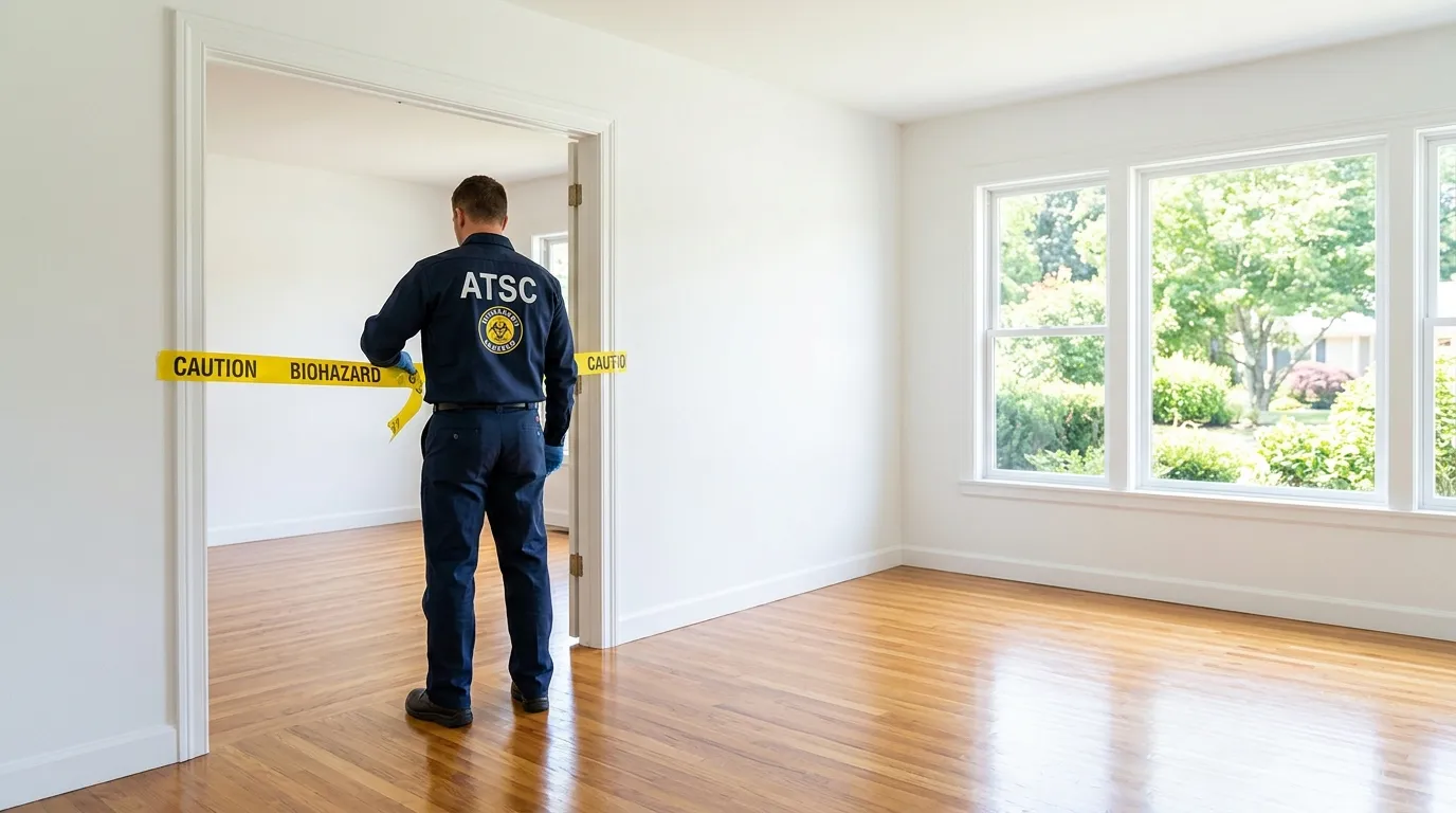 Certified biohazard cleanup crew performing Crime Scene Cleanup in Kalamazoo